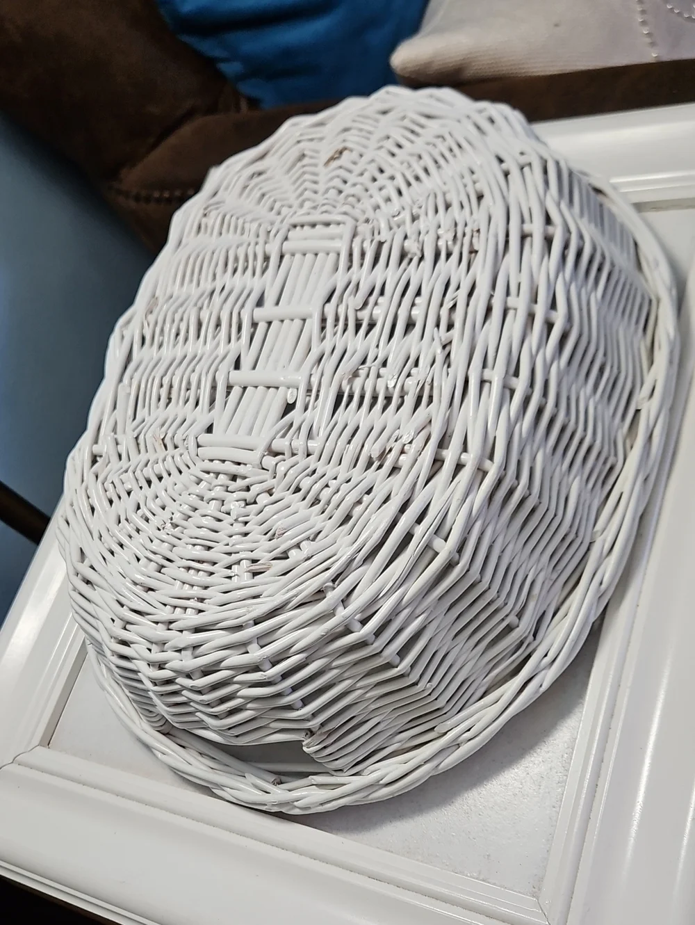 White Wicker Basket 12